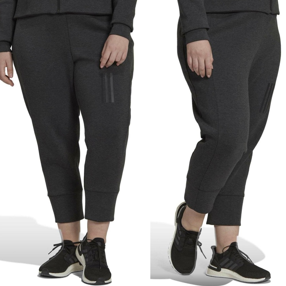 PLUS Adidas NWT Mission Victory Taper Leg High Waisted‎ Charcoal Jogger Pant 2X